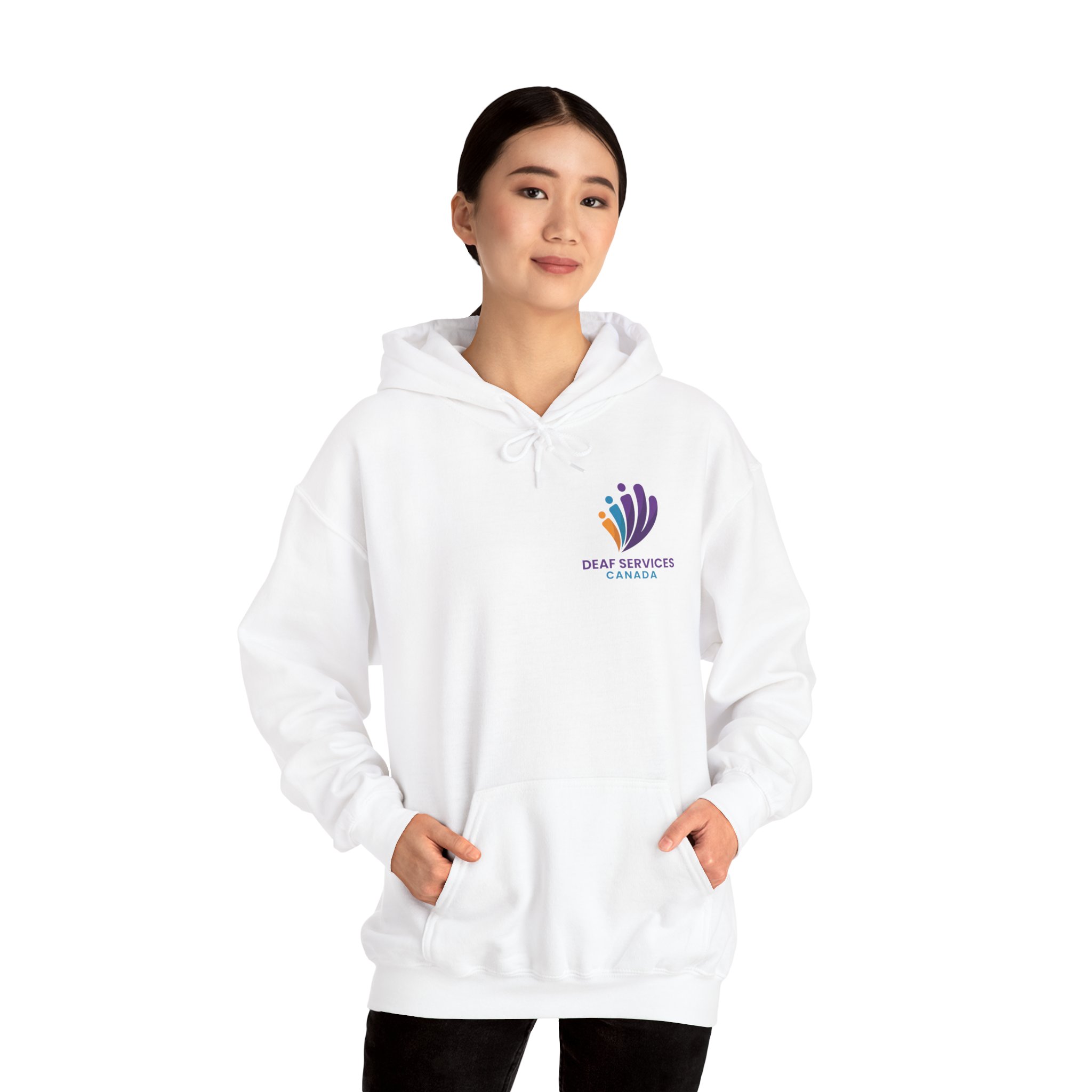 Pullover Hoodie - Small Colour logo - Image 10