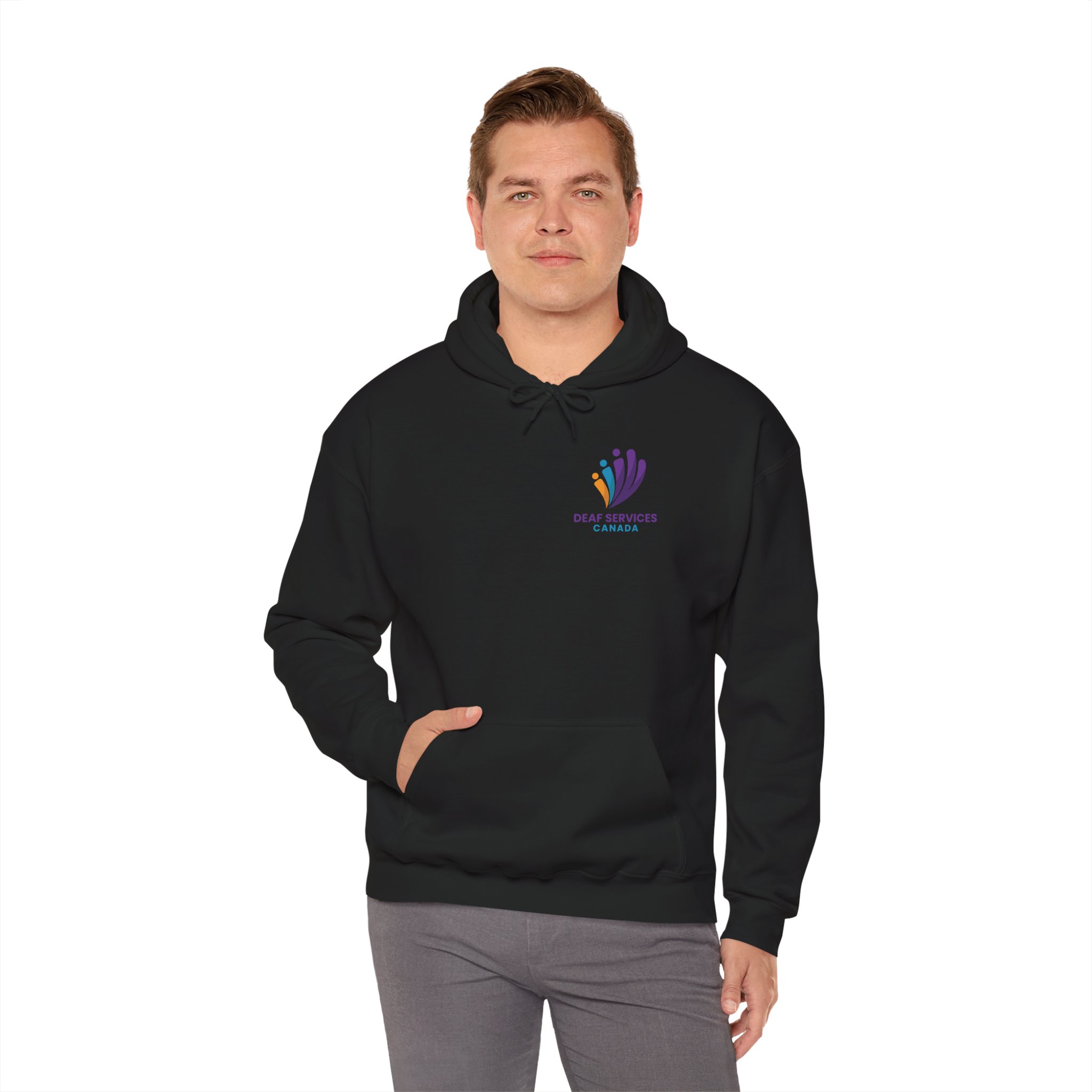 Pullover Hoodie - Small Colour logo - Image 7
