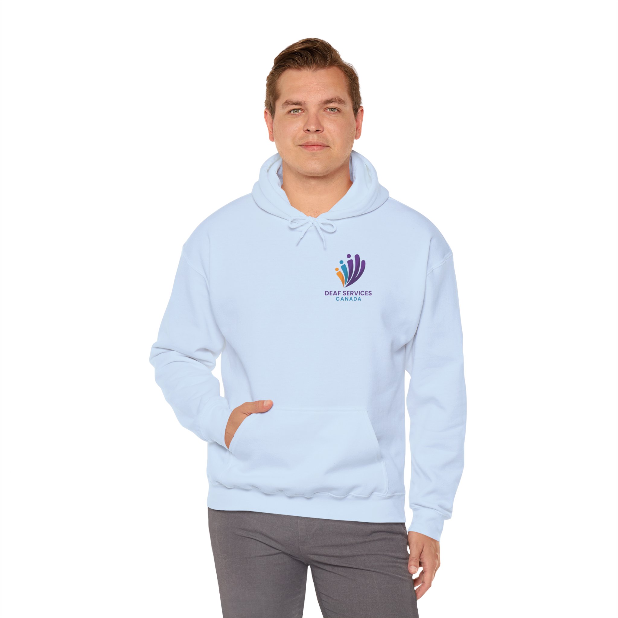 Pullover Hoodie - Small Colour logo - Image 12