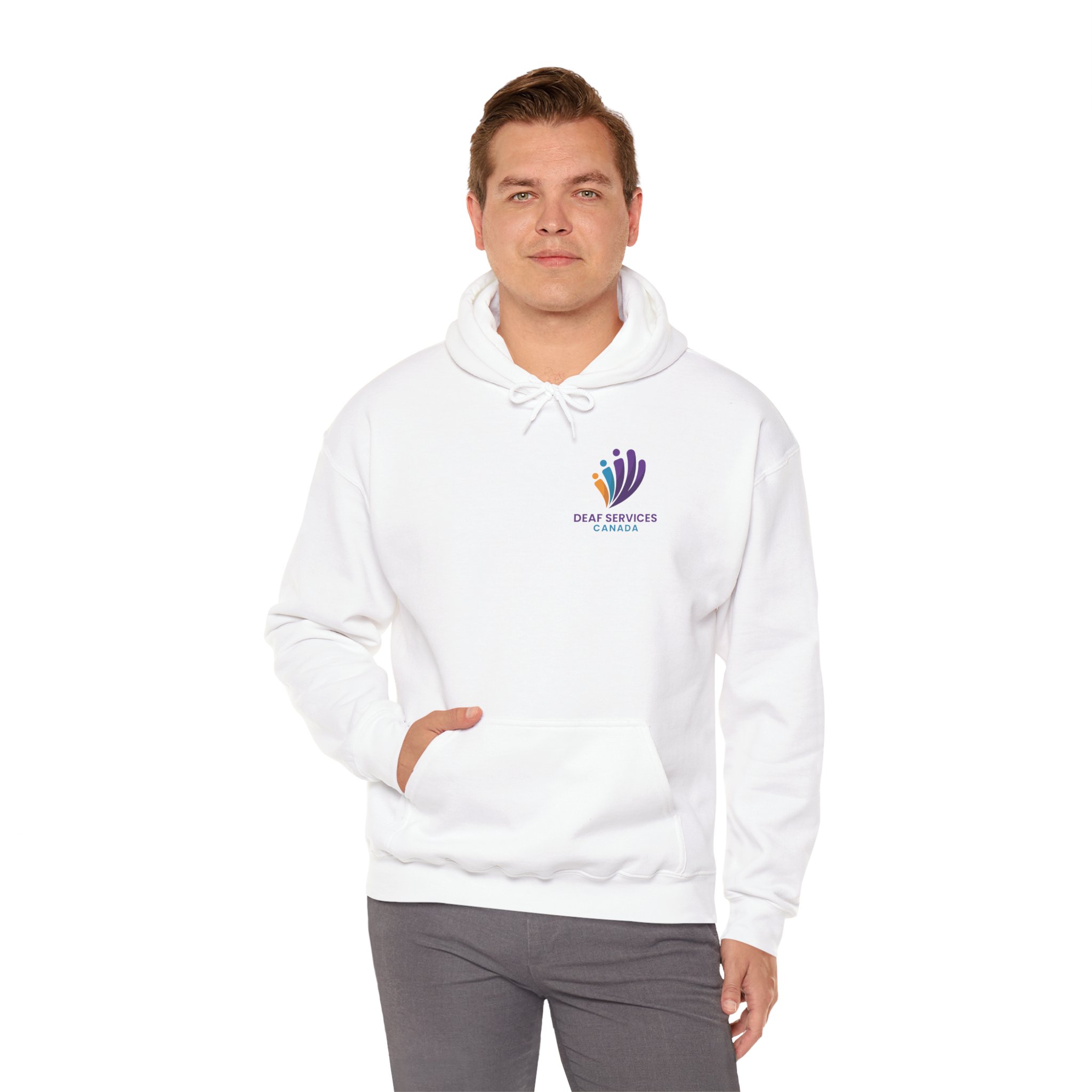 Pullover Hoodie - Small Colour logo - Image 9